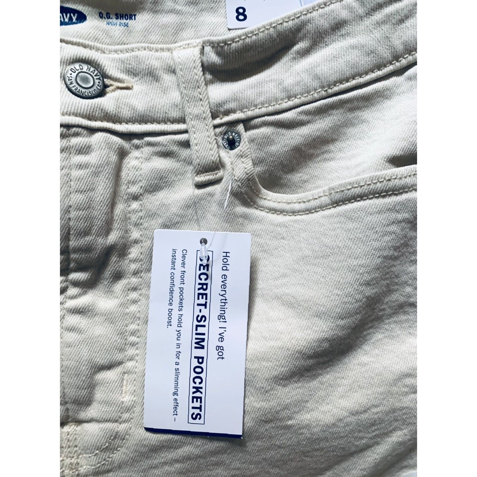 Old Navy Old Navy O.G. Short High Rise tan Jean Shorts Cuffed Size 8 NWT Womens Regular Denim 5-Pocket Mom Fit Holiday/Classic 3in Inseam Tan Size 30" / US 8 / IT 44 - 2 Thumbnail