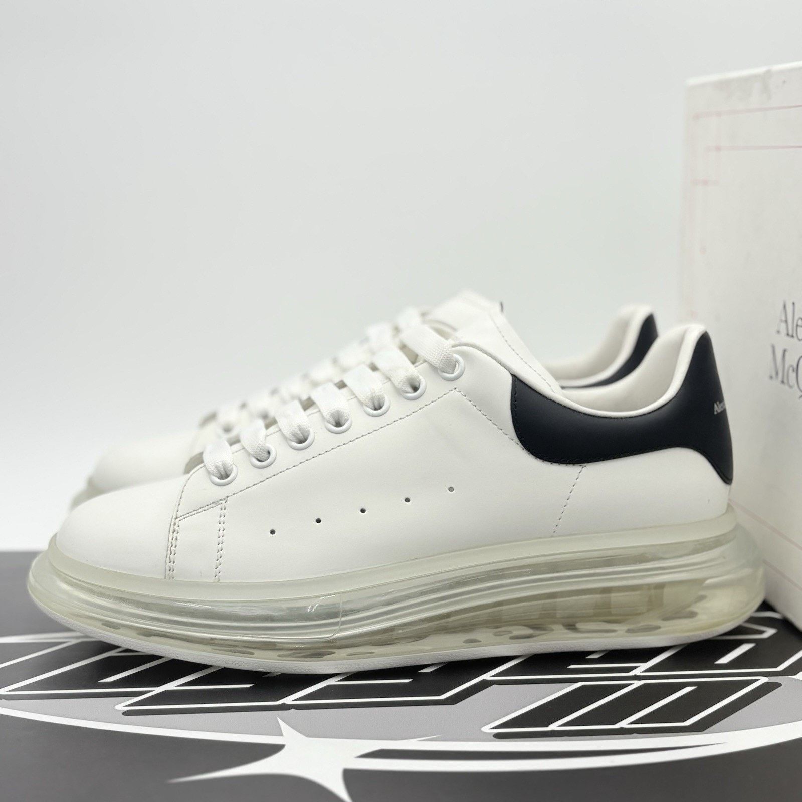 Alexander McQueen Alexander McQueen Clear Sole ' Black White ' | GOOD COND! Size US 11 / EU 44 - 1 Thumbnail