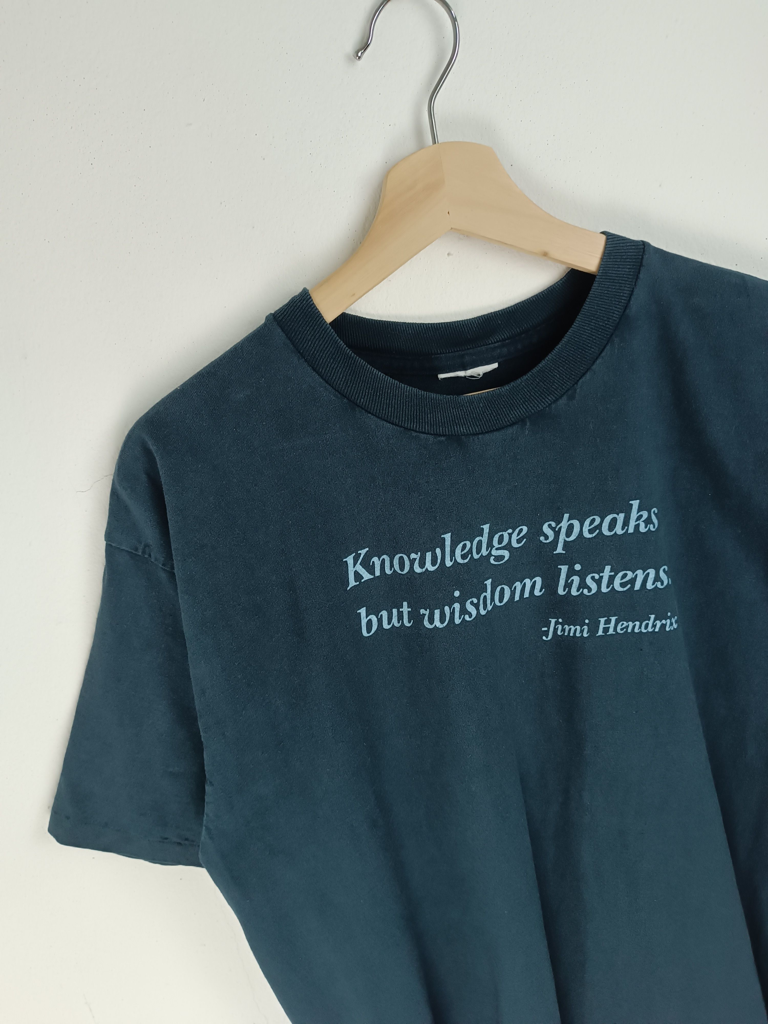Band Tees VINTAGE 90'S JIMI HENDRIX WISDOM🔥QUOTE HUMOR ADULT TEE Size US L / EU 52-54 / 3 - 5 Thumbnail