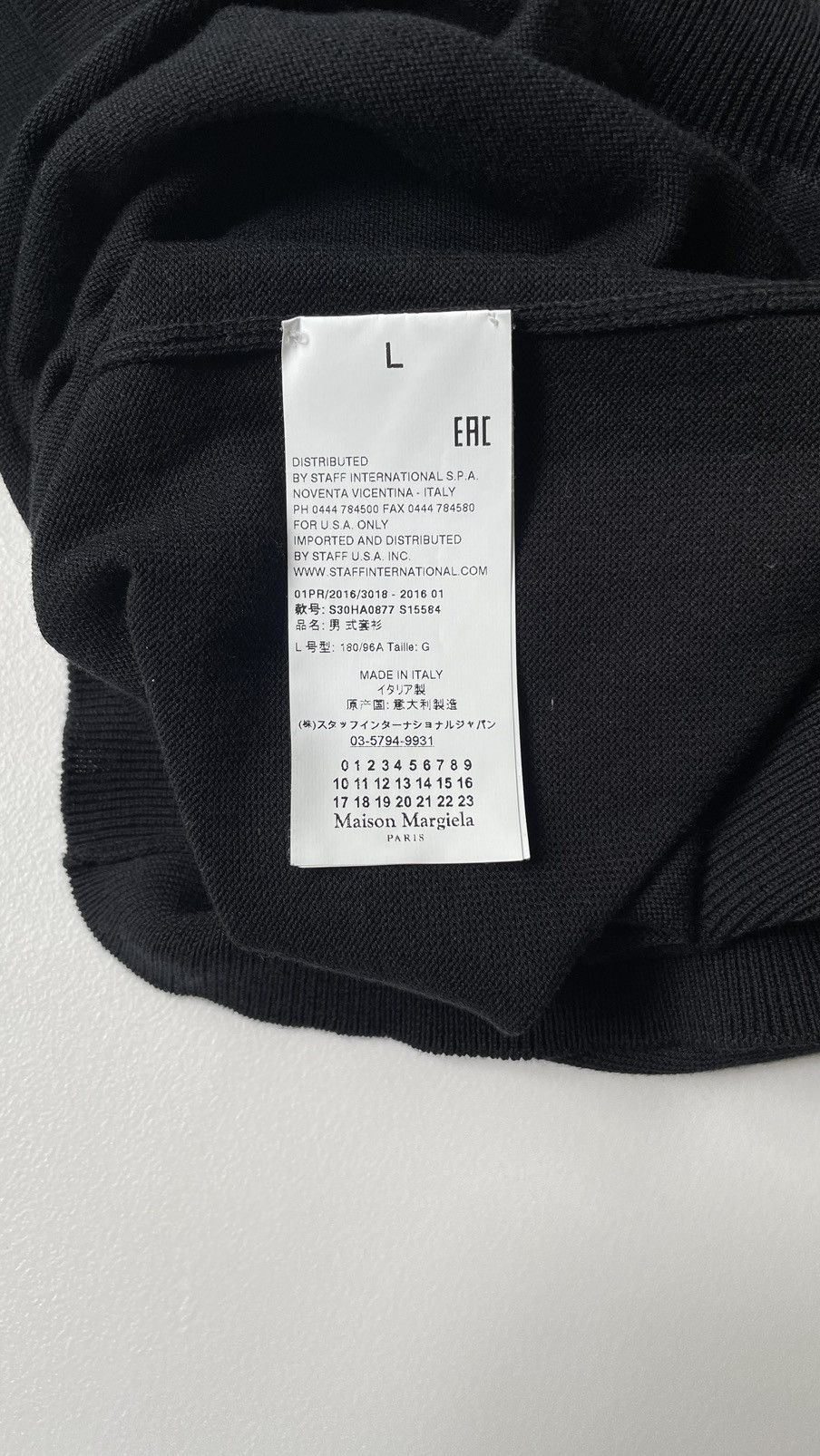 Maison Margiela S/S 16 Swirl Sleeve Black Sweater Size US M / EU 48-50 / 2 - 8 Thumbnail