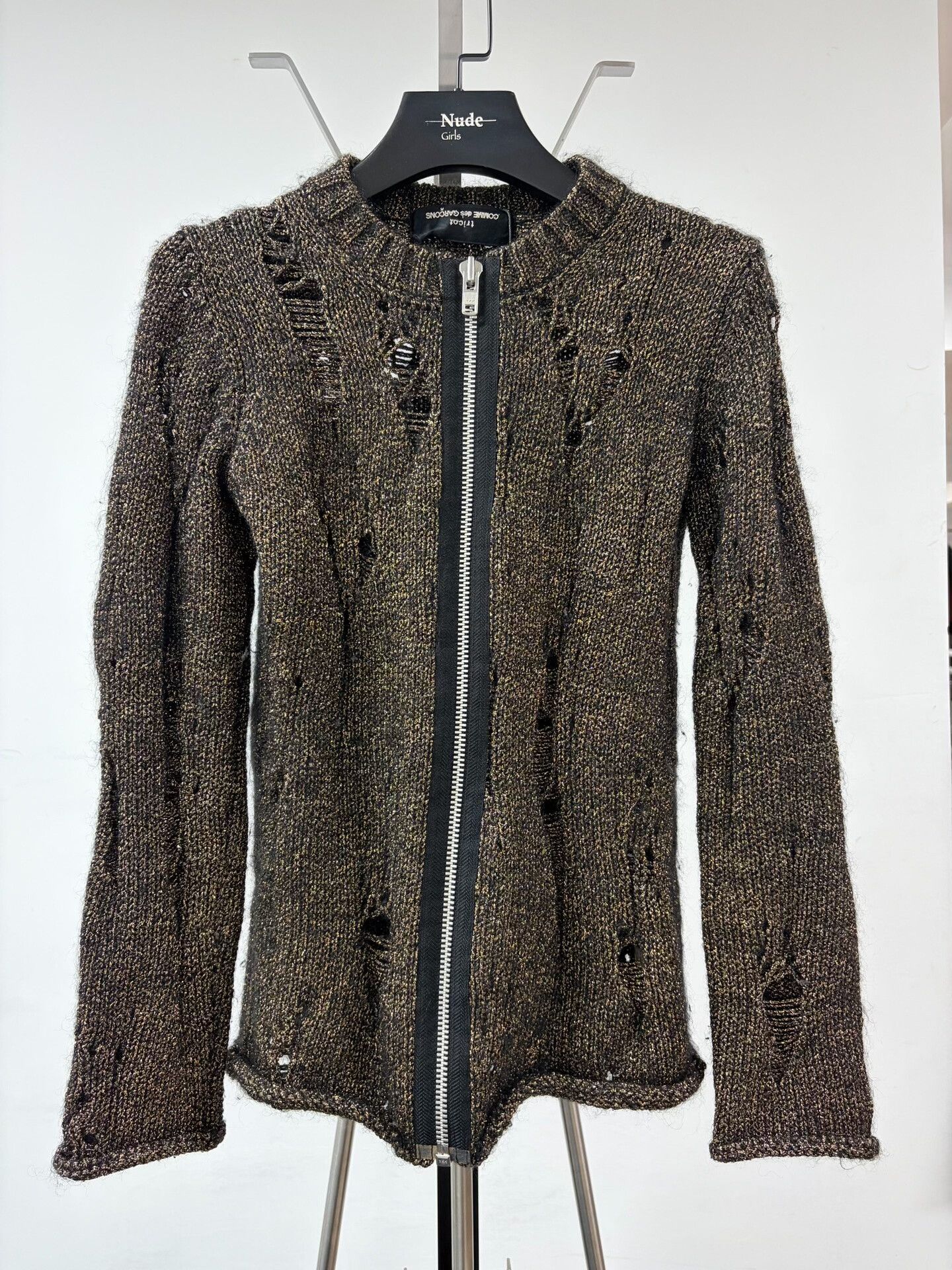Comme des Garcons comme des garçons distressed knit sweater Size S / US 4 / IT 40 - 1 Thumbnail