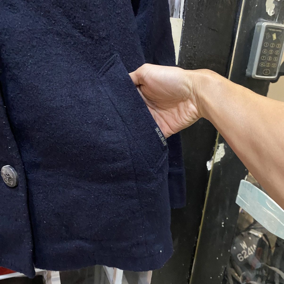 Blue Blue Japan 🔥BLUE BLUE NAVY BLUE WOOL PEA COAT Size US S / EU 44-46 / 1 - 9 Thumbnail