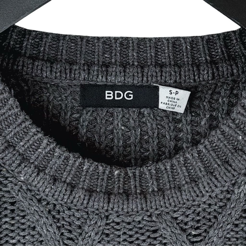 Bdg BDG URBAN OUTFITTERS Men's Modern Grey Cable Knit Sweater S Size US S / EU 44-46 / 1 - 4 Thumbnail