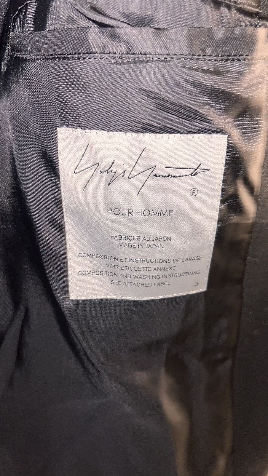 Designer × Japanese Brand × Yohji Yamamoto Yohji Yamamoto Pour Homme 3 button Blazer Size 42L - 3 Thumbnail