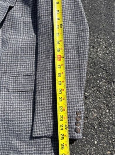 Orvis Orvis Houndstooth Wool Blazer Sport Coat Herringbone Classic Size 40R - 9 Thumbnail