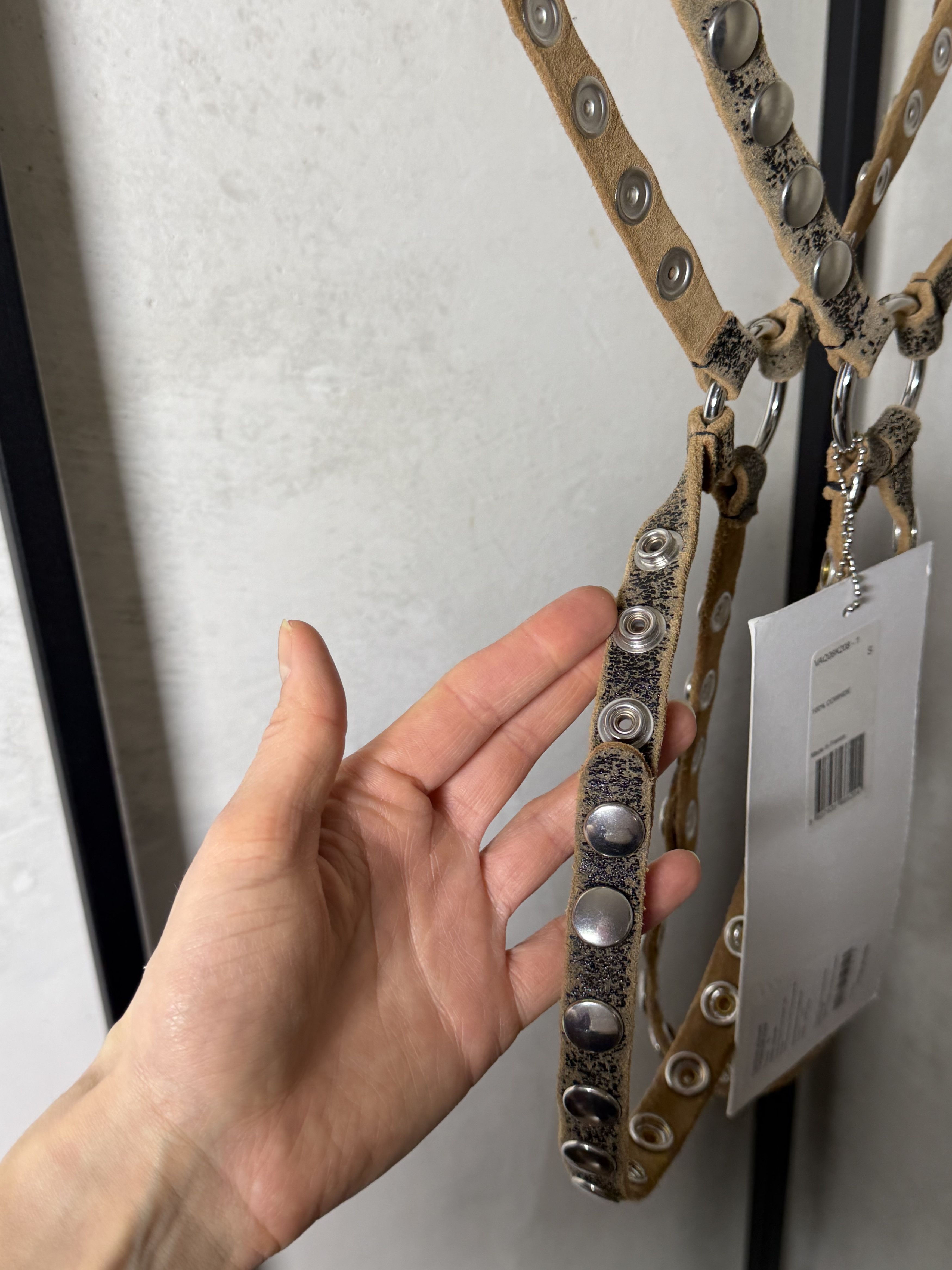 Vaquera VAQUERA Leather Studded Harness Belt Size ONE SIZE - 7 Thumbnail