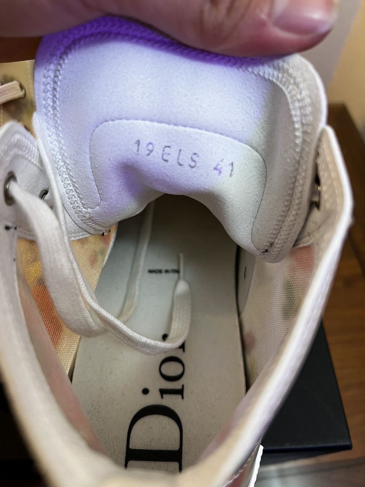 Dior Dior B23 Oblique Floral High Top Sneaker Size US 8 / EU 41 - 6 Thumbnail