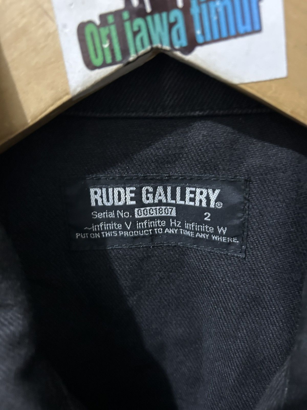 Japanese Brand × RUDE GALLERY RUDE GALLERY Japanese Black Denim Jacket Size US S / EU 44-46 / 1 - 4 Thumbnail