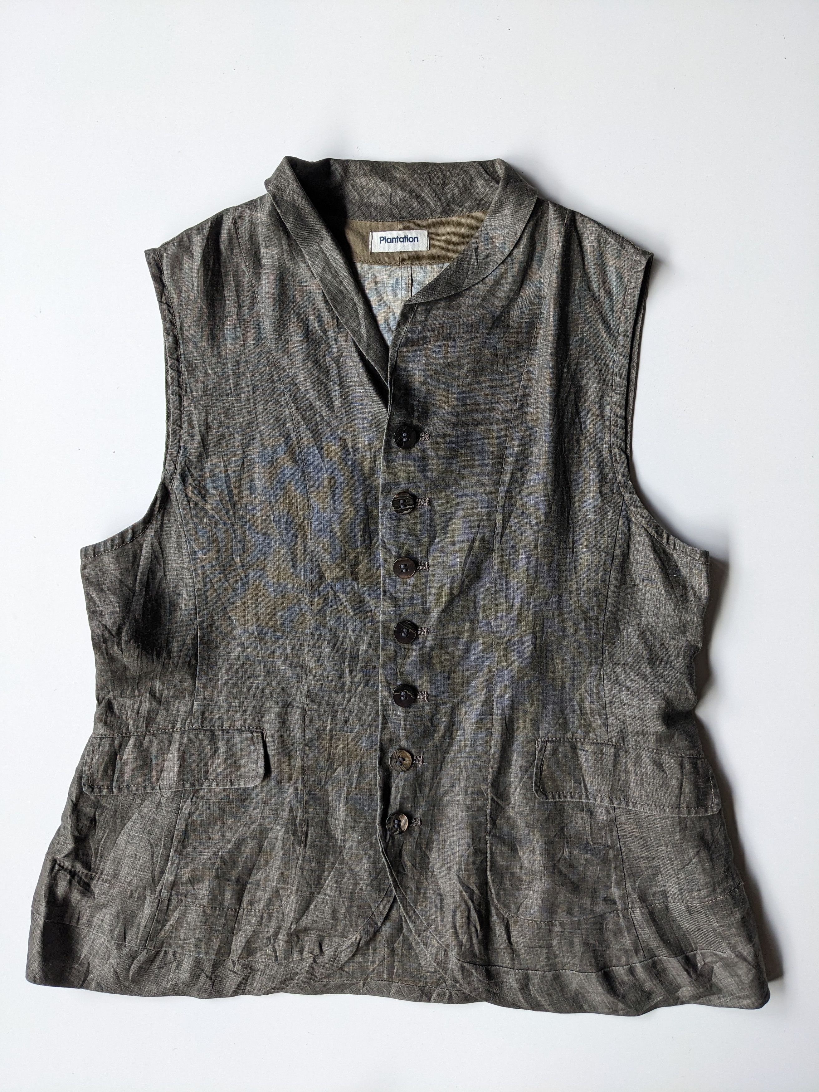 Issey Miyake × Japanese Brand Vintage Plantation by Issey Miyake linen vest coat Size M / US 6-8 / IT 42-44 - 1 Thumbnail