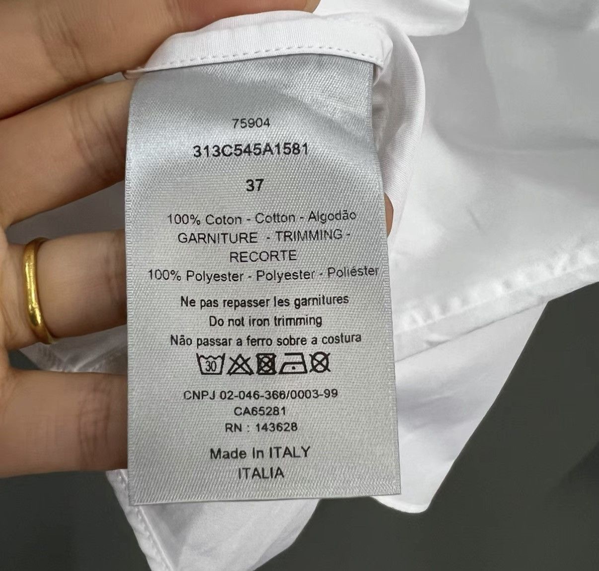 Dior Dior White Logo Patch Shirt J41 Size XS / US 0-2 / IT 36-38 - 3 Thumbnail