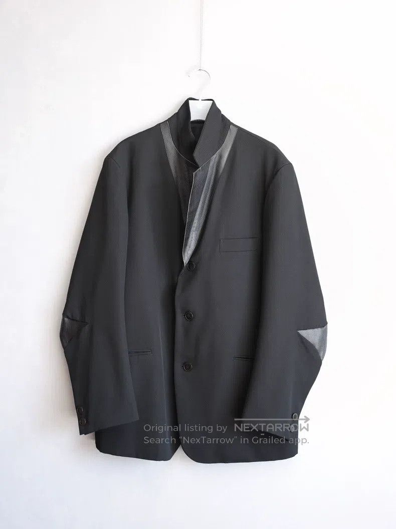 Yohji Yamamoto Yohji Yamamoto Elbow Patch Leather Jacket Size US S / EU 44-46 / 1 - 1 Thumbnail