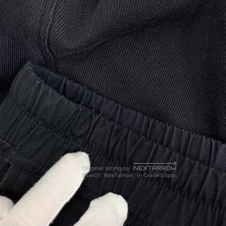 Rick Owens Rick Owens Black cotton drawstring slacks with low-end sla Size US 38 / EU 54 - 9 Thumbnail