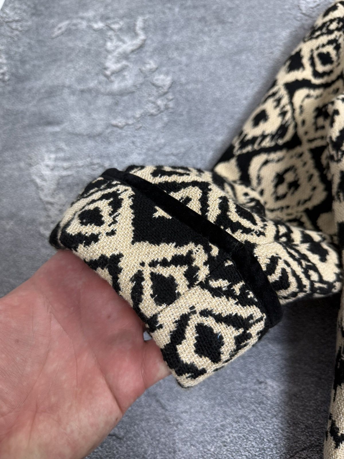 Sezane Sezane Henri Jacquard Ethnique Oversize Pocket Coat Jacket Size S / US 4 / IT 40 - 9 Thumbnail