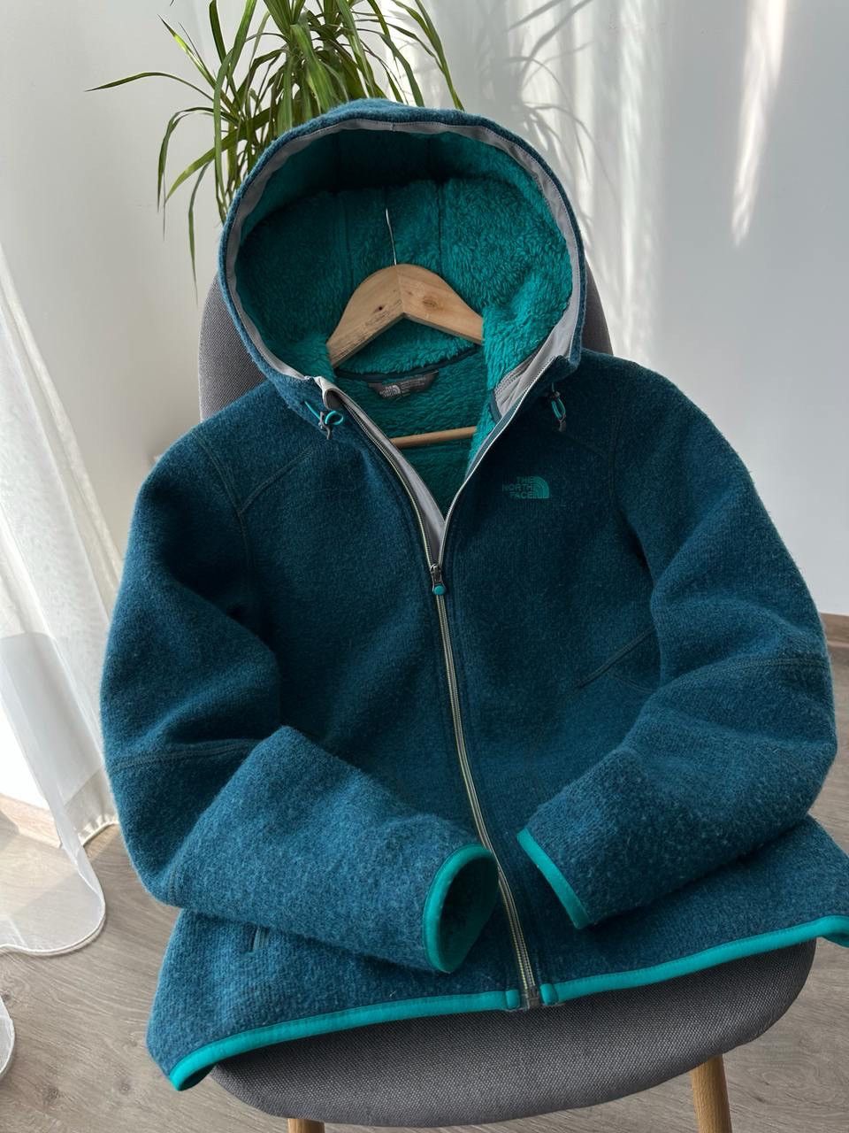 The North Face × Vintage Vintage The North Face Outdoor Blue Fur Zip Hoodie Size US M / EU 48-50 / 2 - 19 Thumbnail