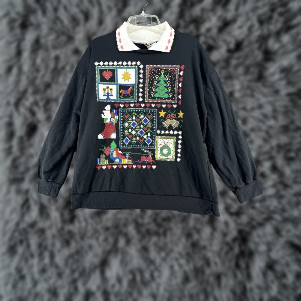 Vintage VINTAGE Nutcracker Christmas Sweatshirt Womens M Ugly Sweater Kitsch Holiday USA 70s 80s Size M / US 6-8 / IT 42-44 - 1 Thumbnail