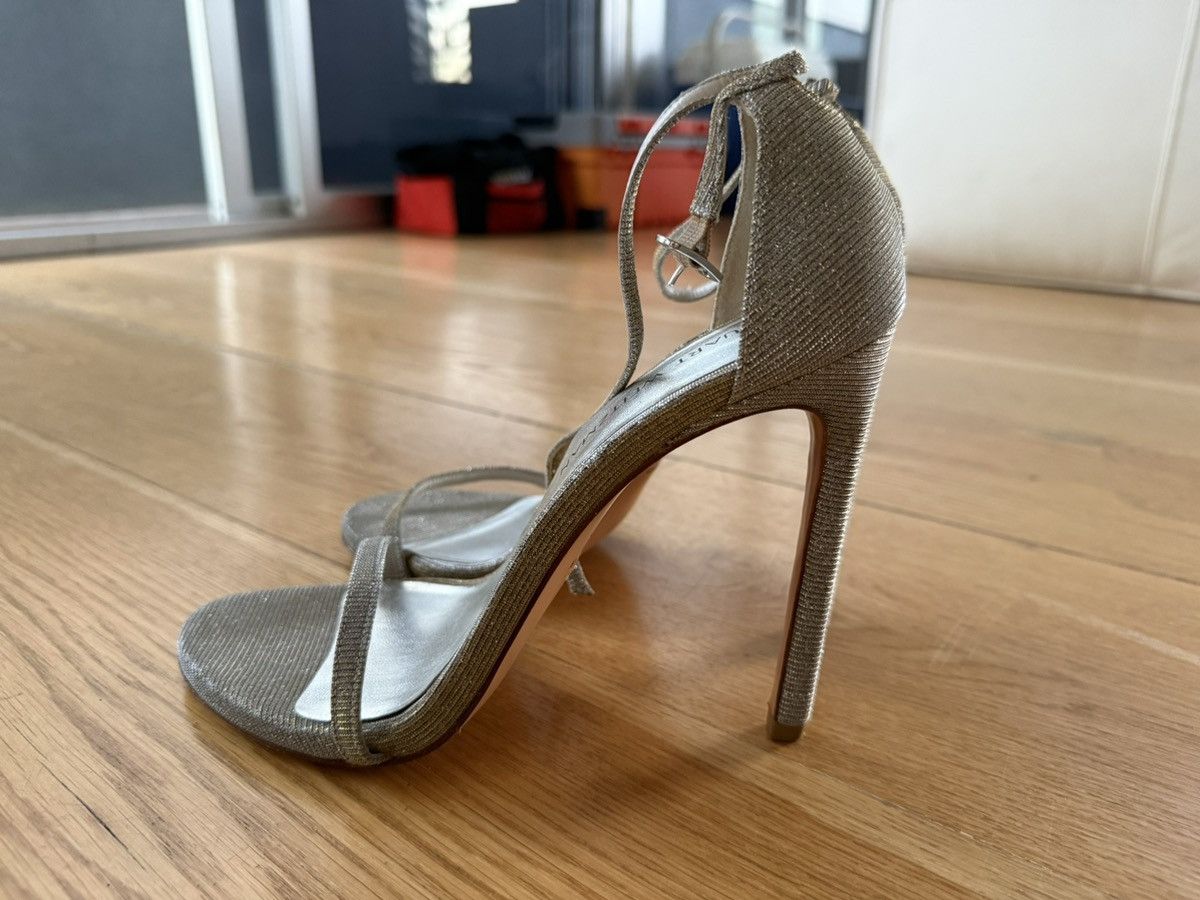 Stuart Weitzman Stuart Weitzman Stunning Silver Stilletto Shoes Size US 10 / IT 40 - 2 Thumbnail
