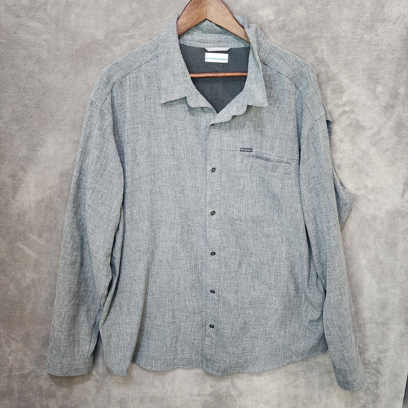 Columbia Columbia Men's XXL Gray Vented Hiking Shirt Size US XXL / EU 58 / 5 - 1 Thumbnail