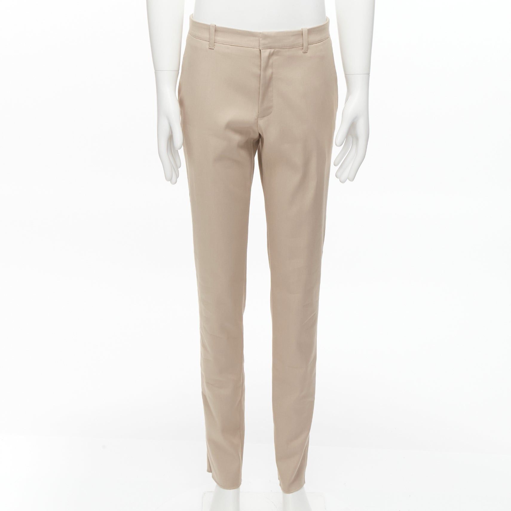La Perla new LA PERLA MENS beige back darts minimal classic tapered trouser pants M Size US 30 / EU 46 - 1 Thumbnail