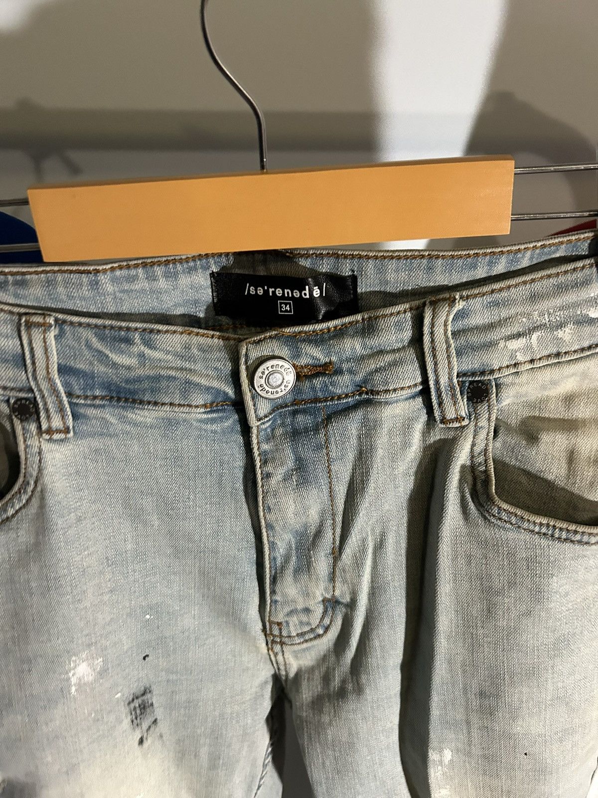 SERENEDE Serenede “GODSPEED” Striped Jeans Size US 34 / EU 50 - 3 Thumbnail