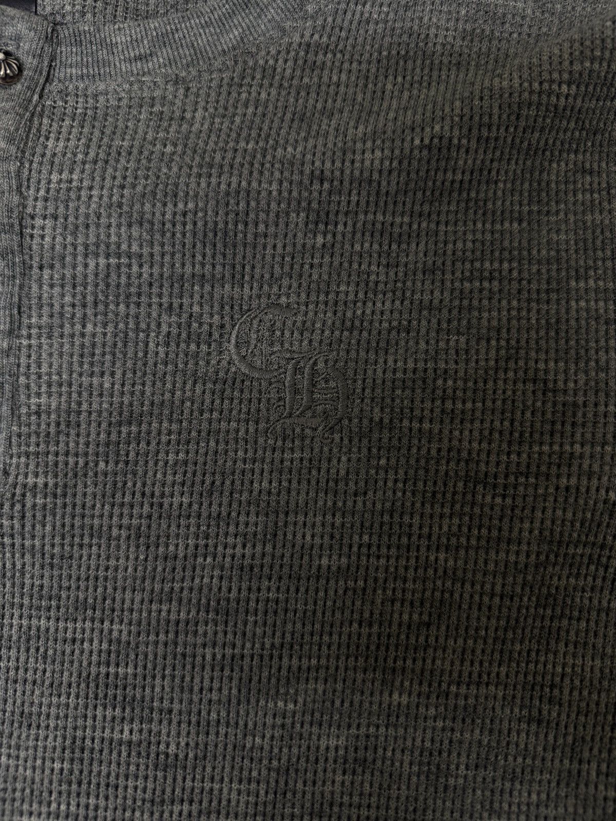Chrome Hearts Chrome Hearts wool thermal henley gray with silver buttons Size US L / EU 52-54 / 3 - 4 Thumbnail
