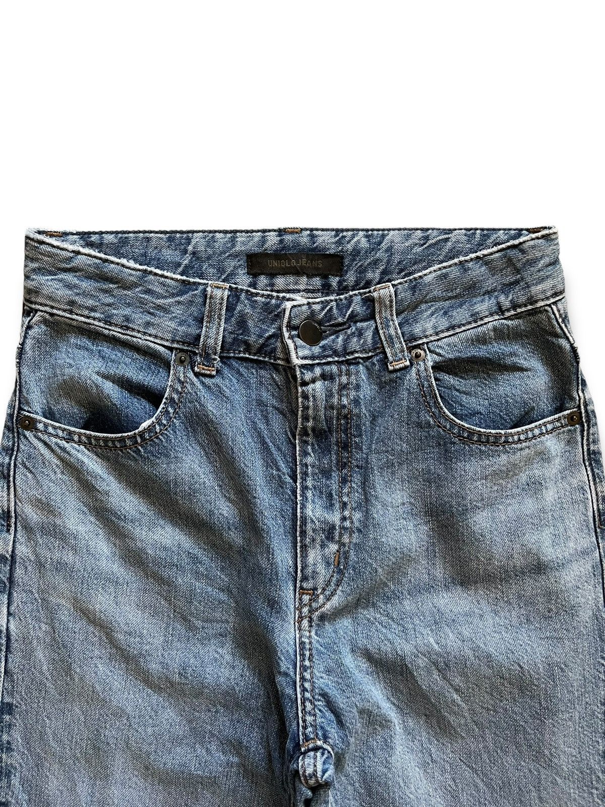 Japanese Brand × Uniqlo Vintage Japanese Uniqlo Blue Wash Flare Jeans 27x29 Size US 27 - 4 Thumbnail