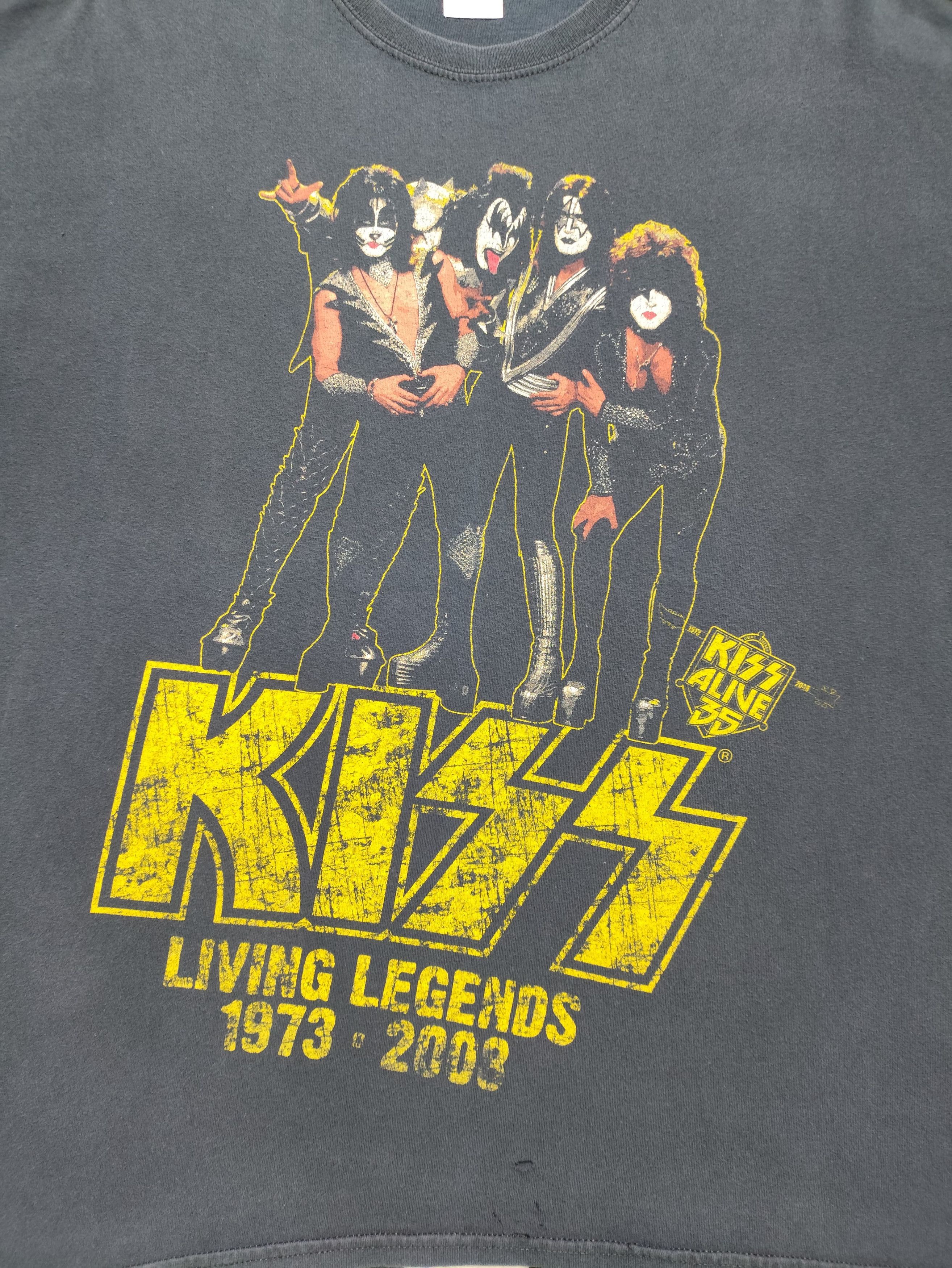 Band Tees Vintage Kiss Band Tee World Tour 2008 Size US XL / EU 56 / 4 - 3 Thumbnail