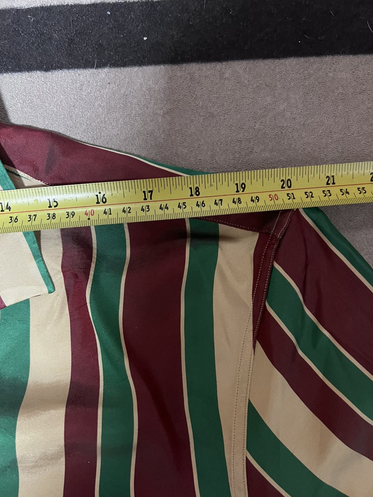 Dries Van Noten DRIES VAN NOTEN Mens Bordeaux Cassi Stripe-patterned Satin Size US L / EU 52-54 / 3 - 9 Thumbnail