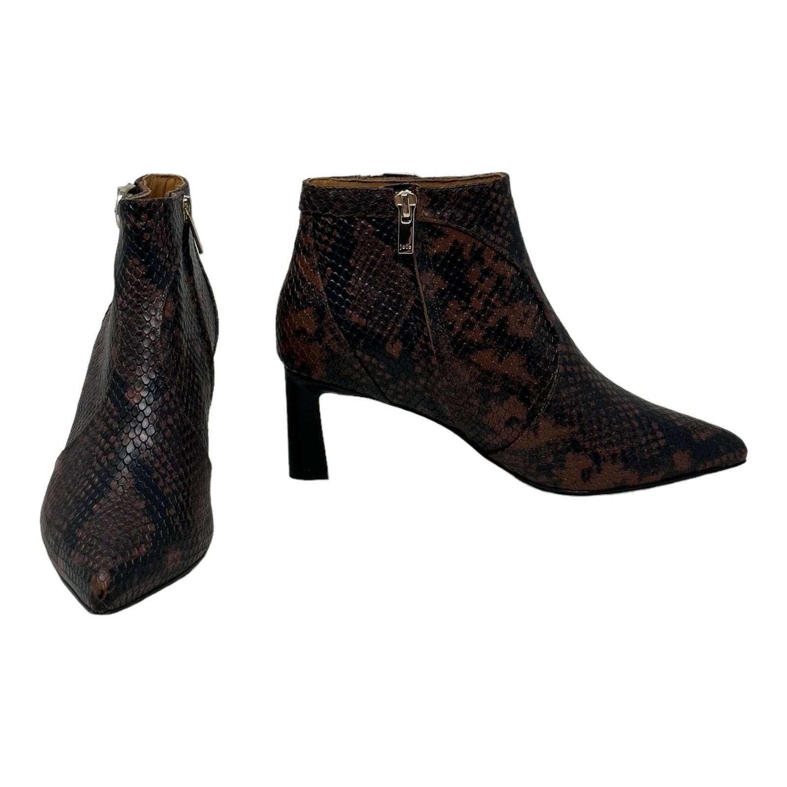 Joie Joie Rawly Snakeskin Embossed Leather Ankle Boots Sz 36 Size US 6 / IT 36 - 9 Thumbnail