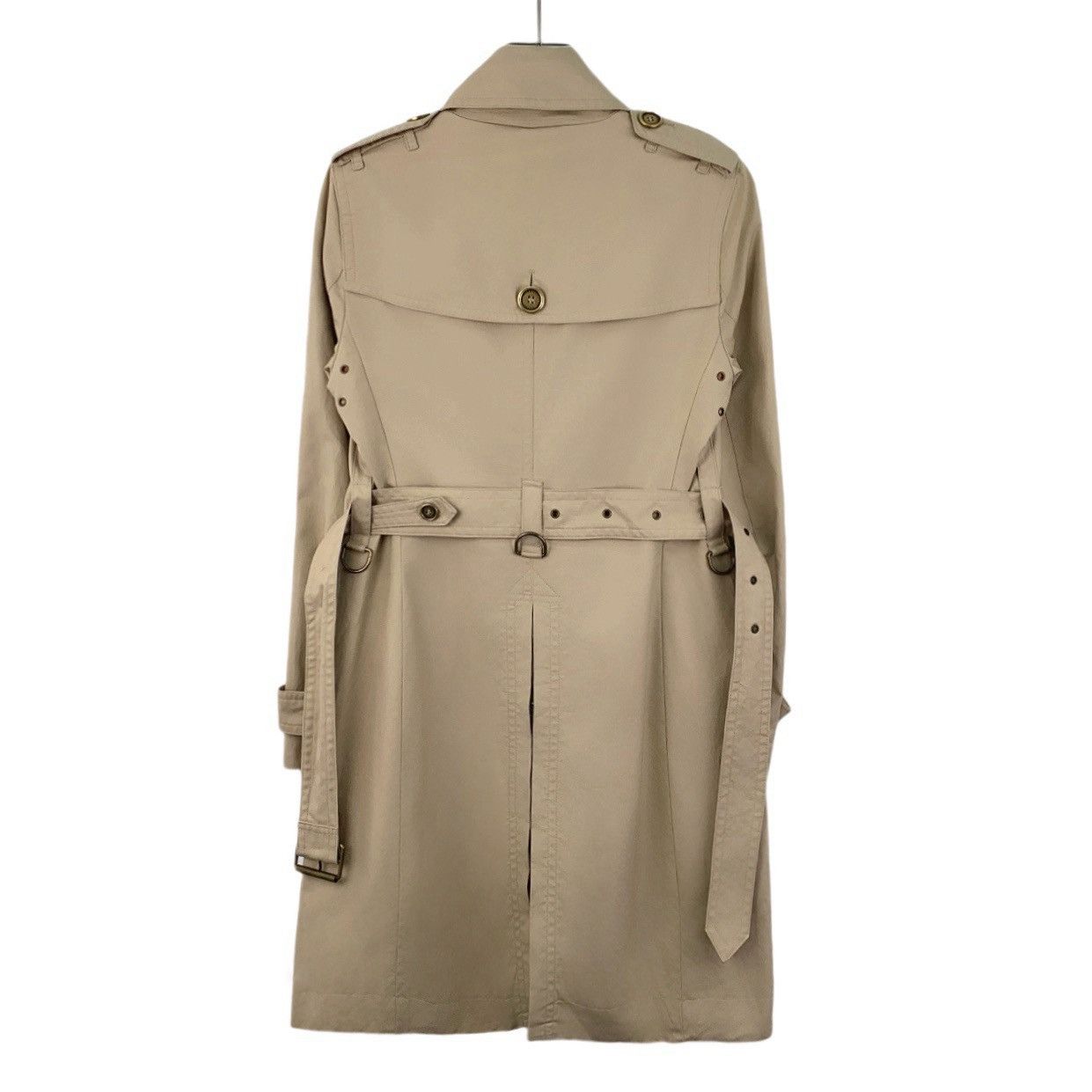 Burberry Burberry Bbr Khaki Cotton Belted Section Trench Coat Size XS / US 0-2 / IT 36-38 - 2 Thumbnail