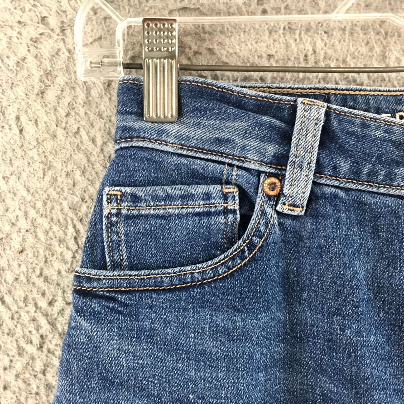 American Eagle Outfitters American Eagle Jeans Womens 00 Short Medium Blue Straight Leg Zip Fly Denim Size 24" / US 00 / IT 34 - 3 Thumbnail