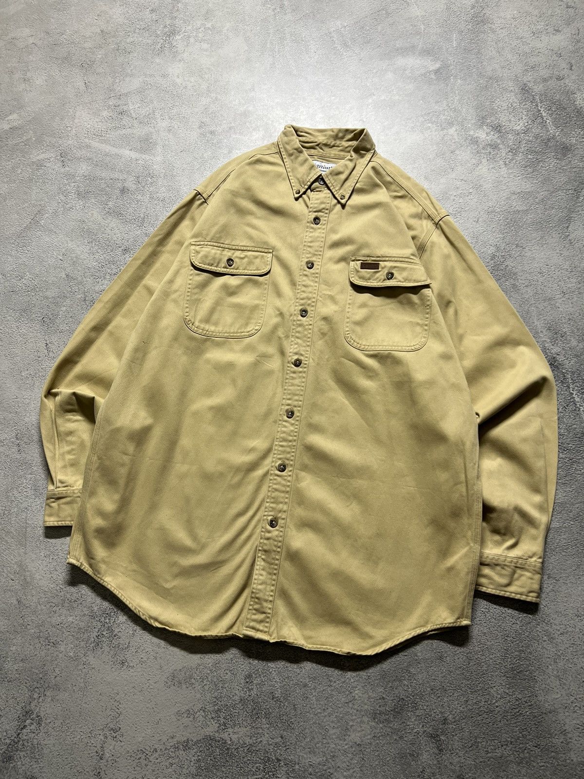 Carhartt × Carhartt Wip × Vintage Vintage Y2k Carhartt Flannel Work Overshirt Jacket 00’s Size US L / EU 52-54 / 3 - 5 Thumbnail