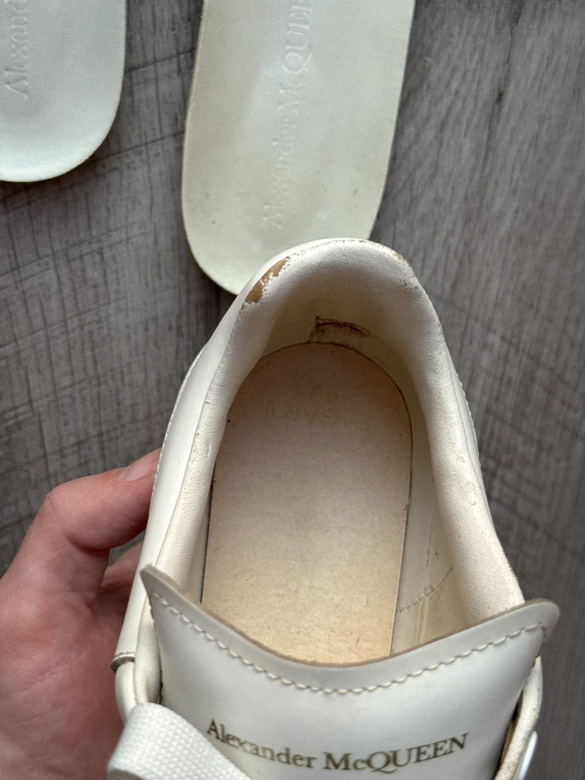 Alexander McQueen Alexander McQueen Oversized Leather White Sneakers Size US 7.5 / EU 40-41 - 22 Thumbnail