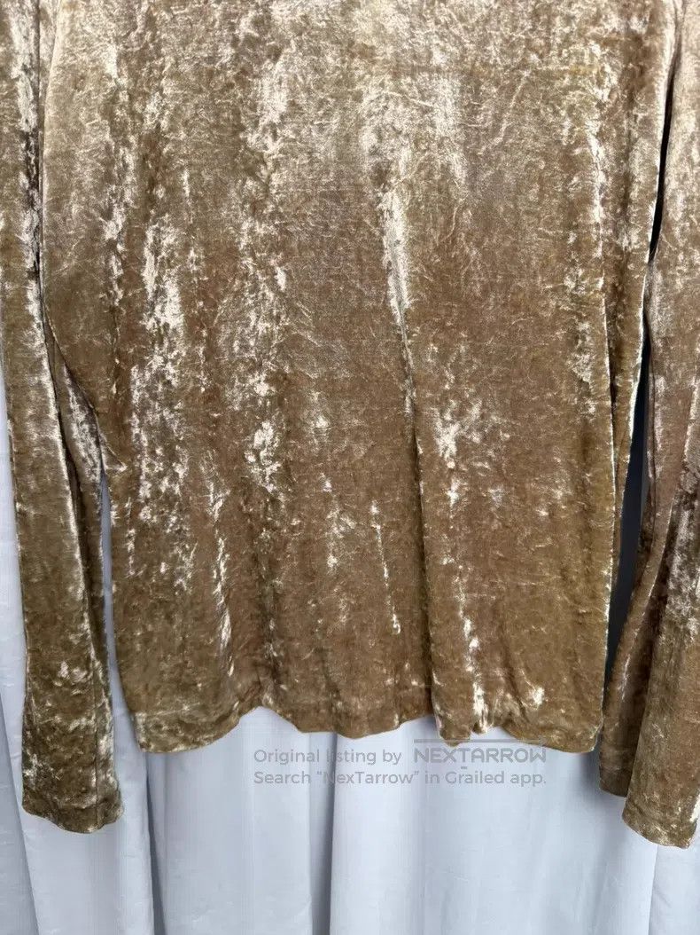Issey Miyake Issey Miyake Champagne velvet burnout blouse with textured Size M / US 6-8 / IT 42-44 - 5 Thumbnail