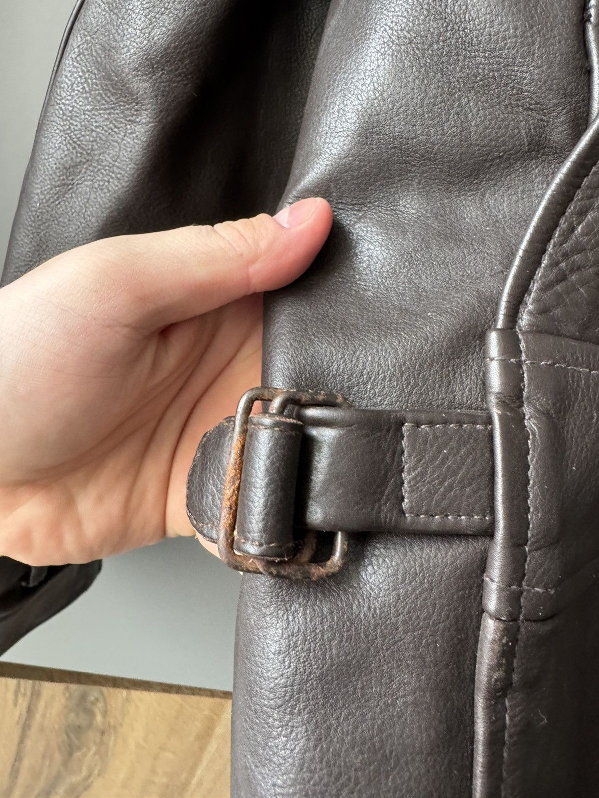 Genuine Leather 🔥ARCHIVE VINTAGE AVANT GARDE BIKER LEATHER JACKET 90s🔥 Size US L / EU 52-54 / 3 - 10 Thumbnail