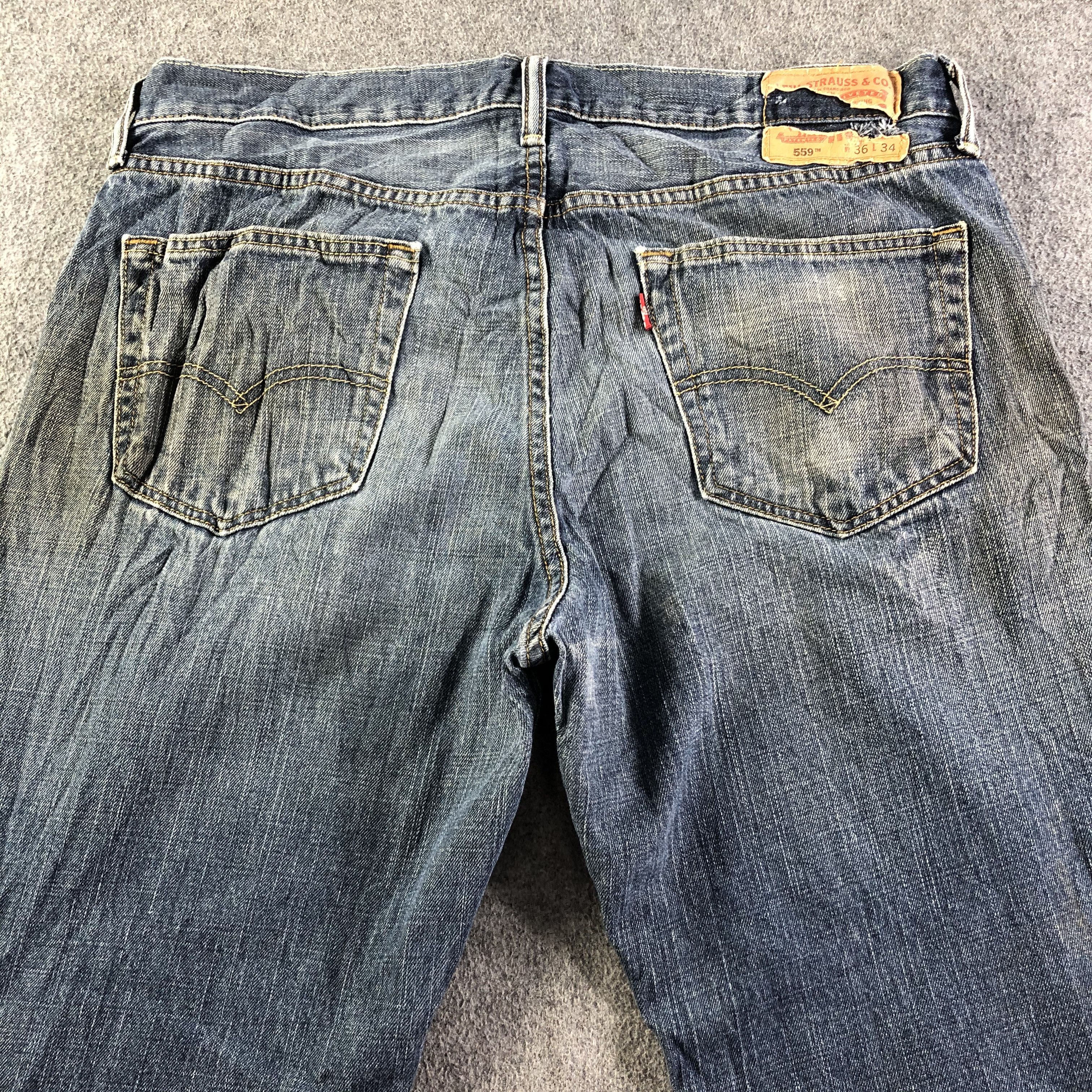 Levi's Vintage Blue Wash Levis 559 Jeans-J4155 Size US 37 - 4 Thumbnail