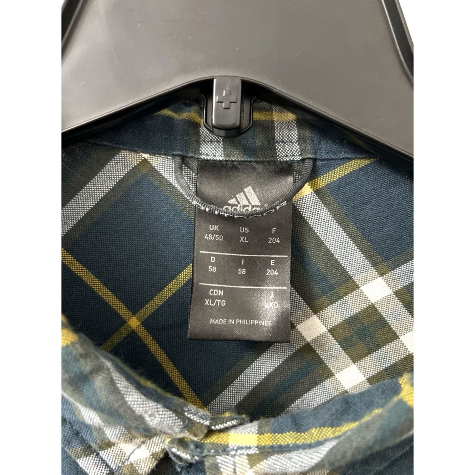 Adidas Adidas Shirt Mens XL Green Plaid Oxford Button Down Pocket Long Sleeve Logo Size US XL / EU 56 / 4 - 7 Thumbnail