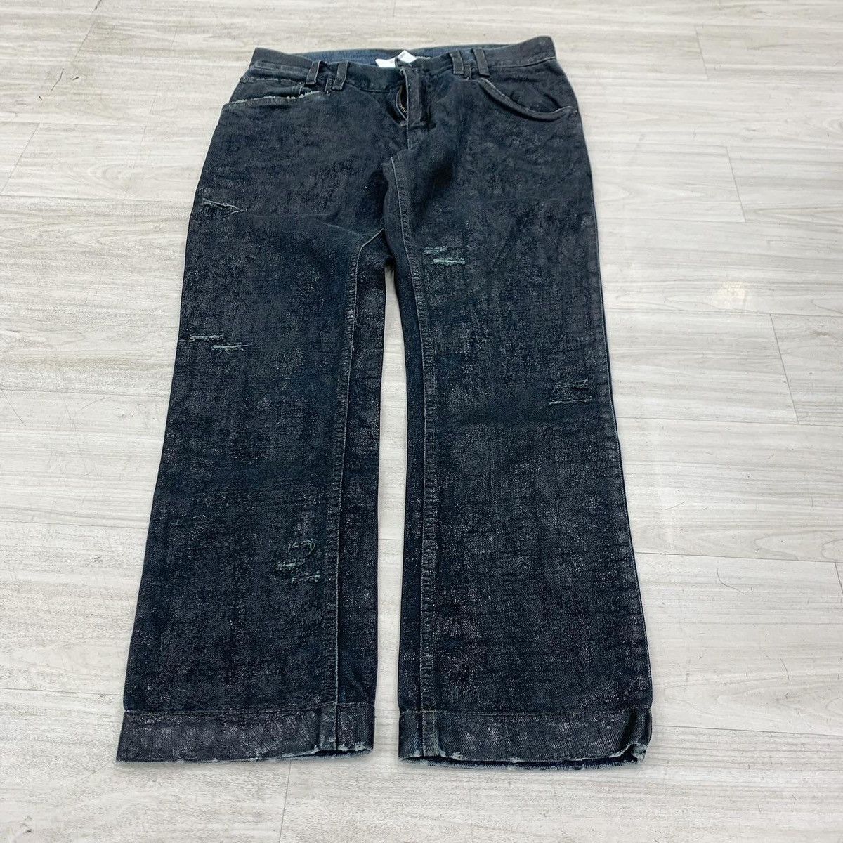 Dolce & Gabbana Dolce & gabbana waxed wide denim pantas Size US 32 / EU 48 - 3 Thumbnail