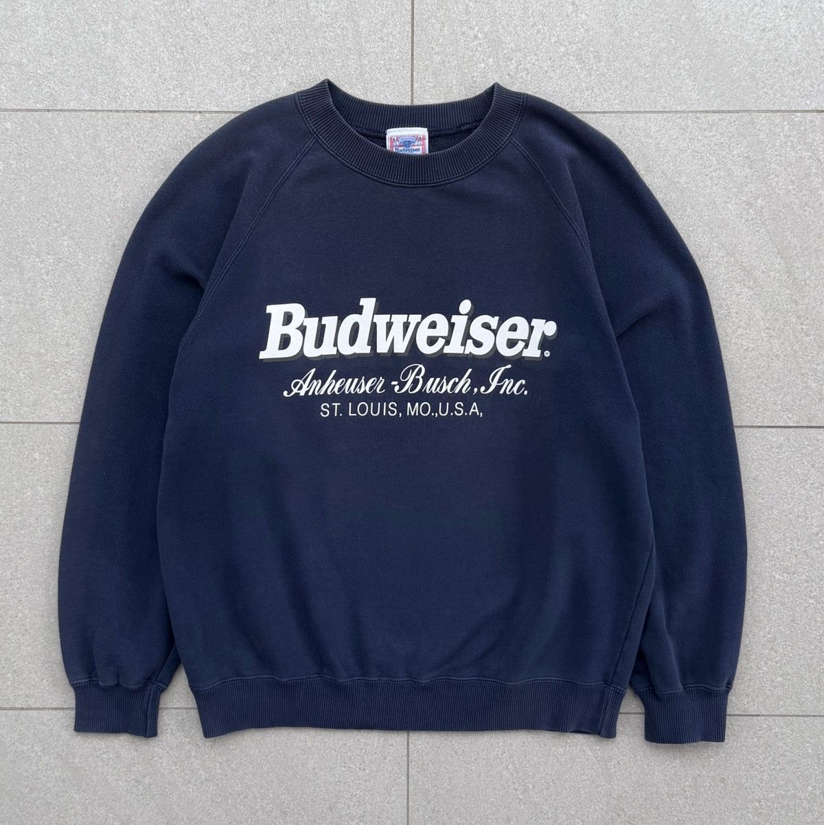 Budweiser Vintage Budweiser Sweatshirt Navy Vintage Style Crewneck Size US M / EU 48-50 / 2 - 1 Thumbnail