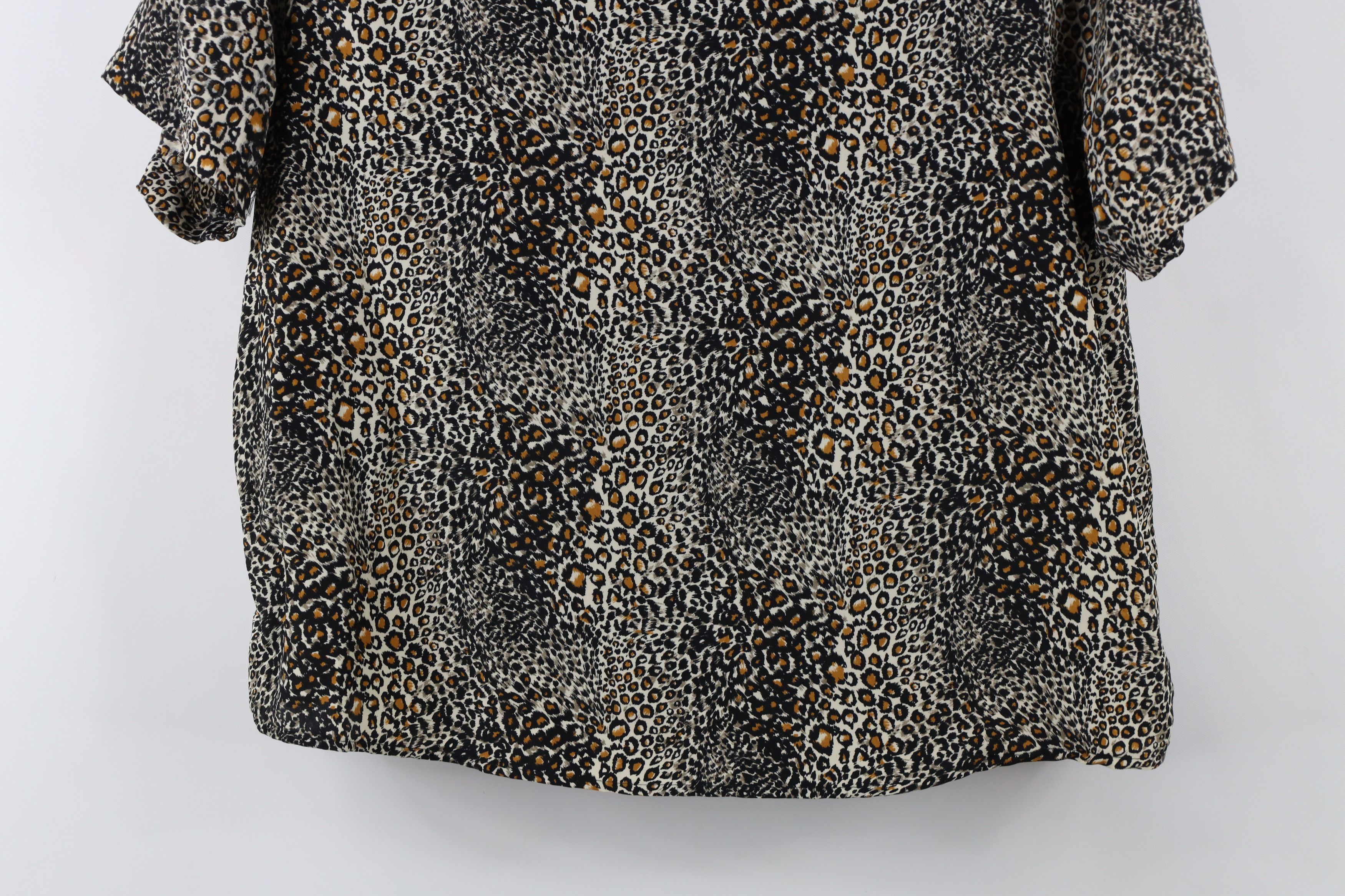 Vintage Vintage 90s Streetwear Leopard Cheetah Blouse Shirt USA Size L / US 10 / IT 46 - 3 Thumbnail