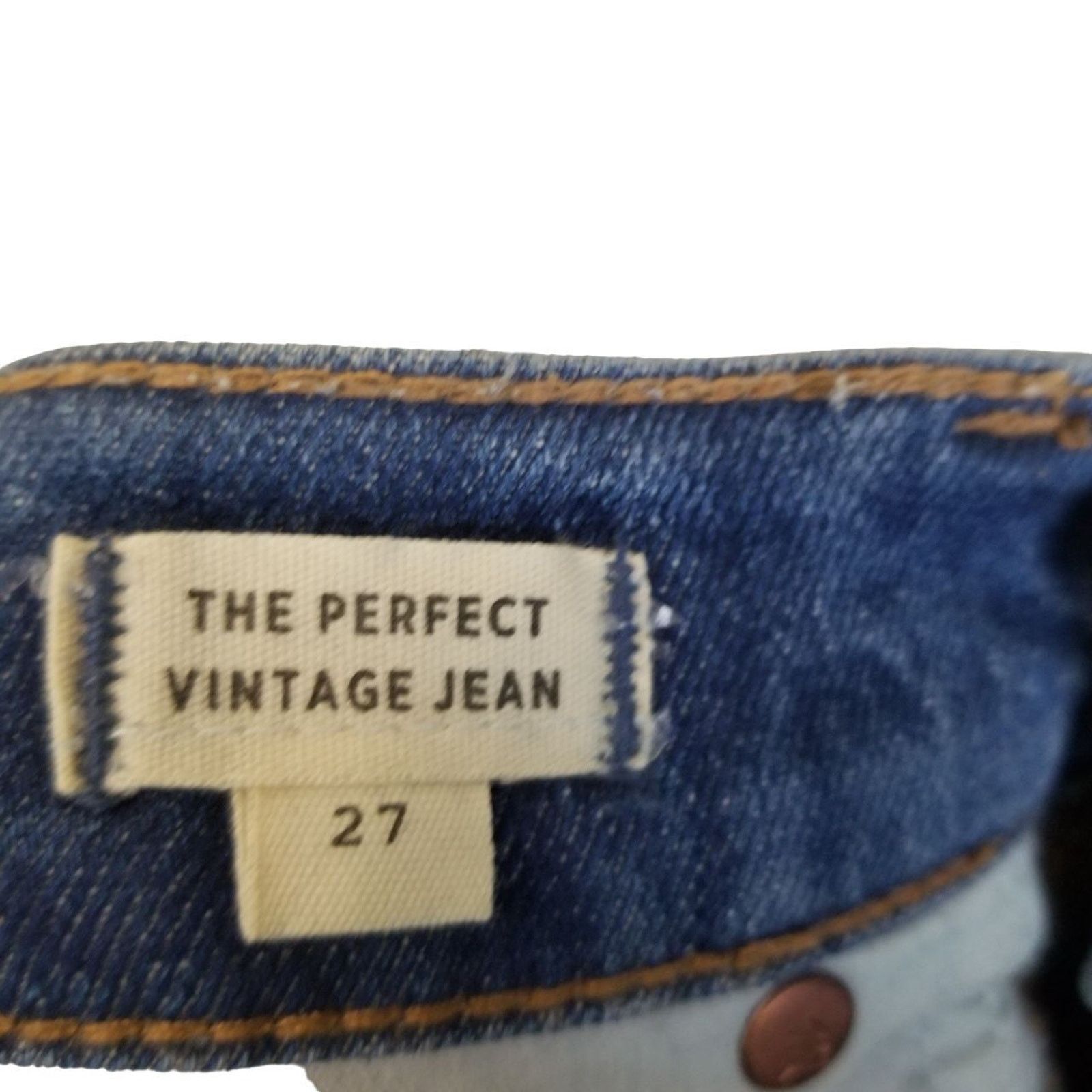 Madewell Madewell Womens The Perfect Vintage Jeans 27 Raw Hem Preppy Size 27" / US 4 / IT 40 - 6 Thumbnail