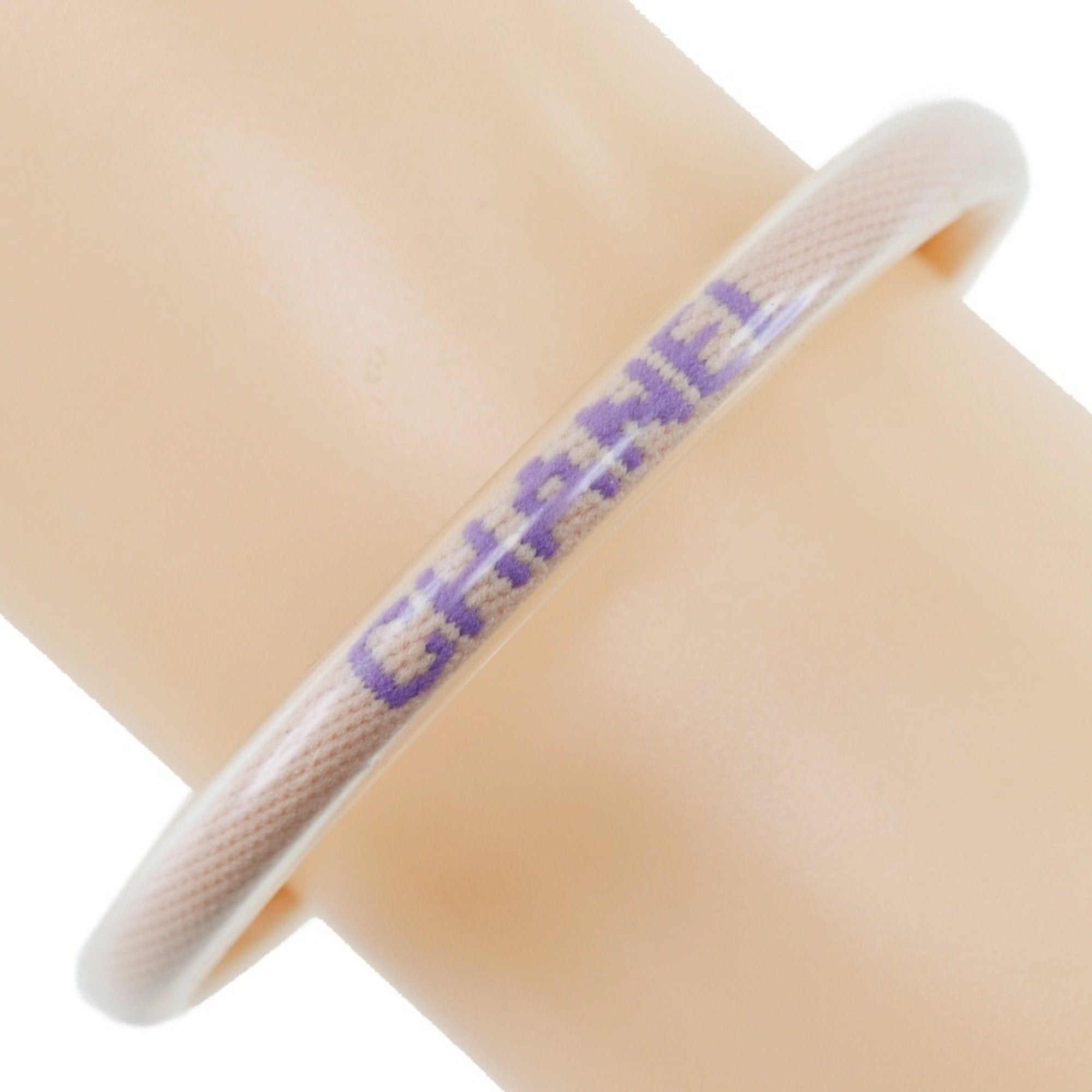 image of Chanel Tube Bracelet Sports Line A14517 Vinyl X Cotton 2000 Pink 00T Approx. 5.1G Logo Tube Ladies 