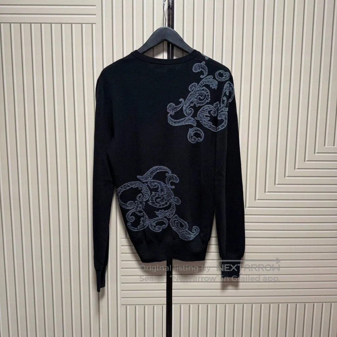 Versace Versace Men's Wool Baroque Embroidery Sweater. Size US M / EU 48-50 / 2 - 6 Thumbnail