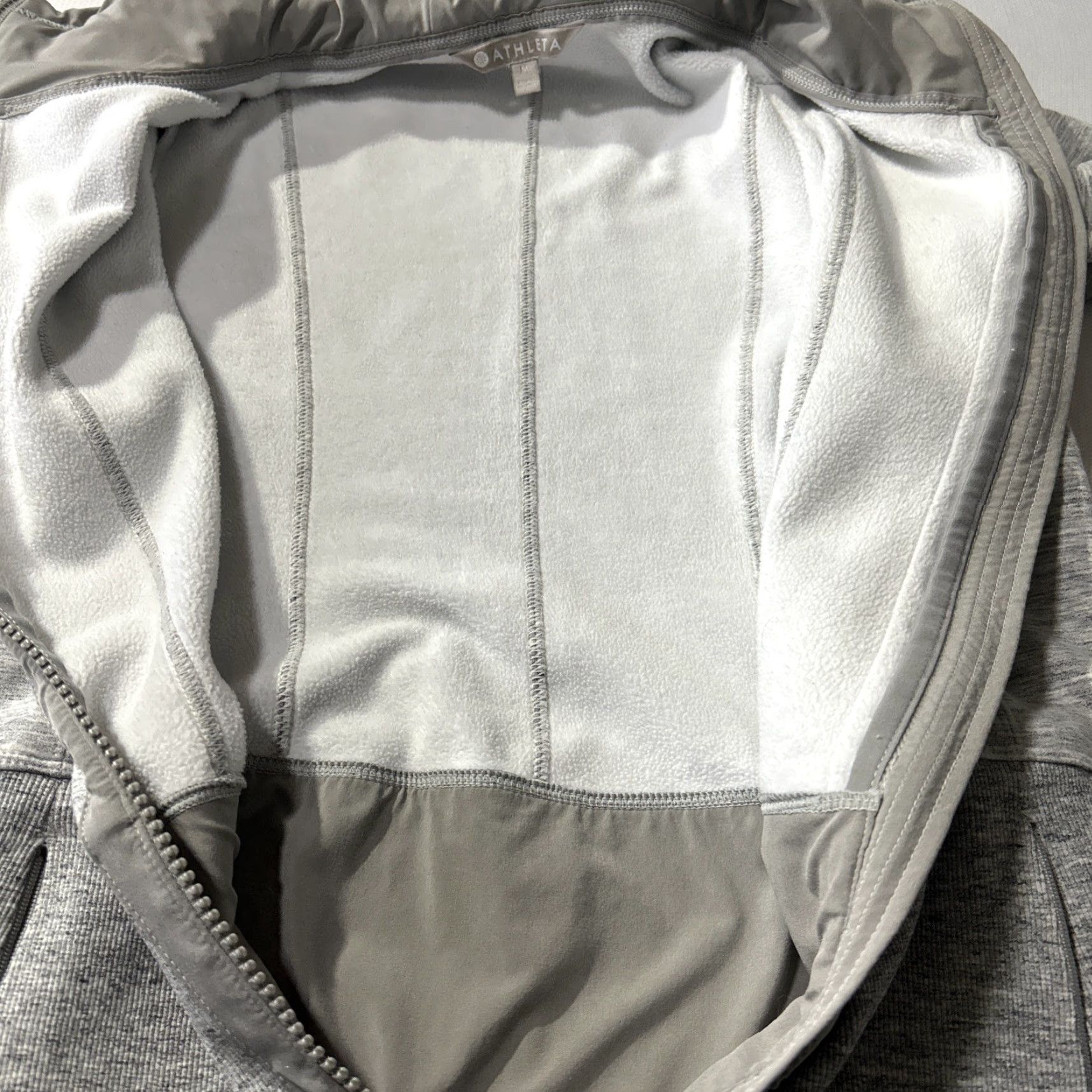 Athleta Athleta Stronger Hoodie Jacket Gray Women Sz M Full Zip Hooded Fitted Training Jacket Size M / US 6-8 / IT 42-44 - 7 Thumbnail