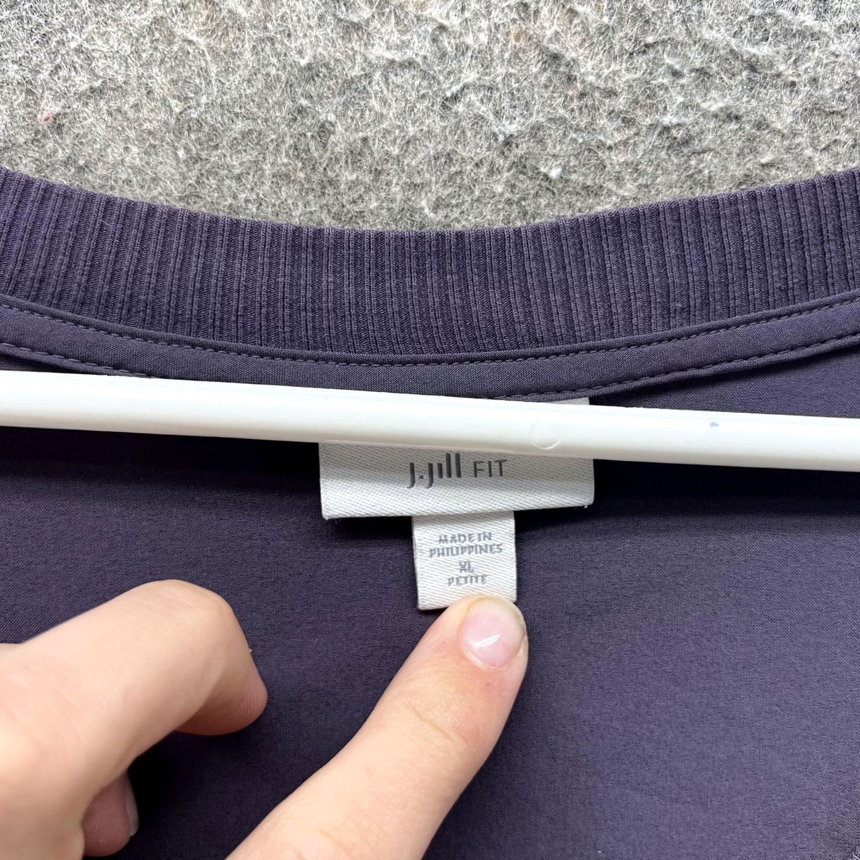 J. Jill J. Jill Tank Top Womens Petite XL Purple Scoop Neck Pocket Tunic Sleeveless Knit Shirt Size XL / US 12-14 / IT 48-50 - 3 Thumbnail
