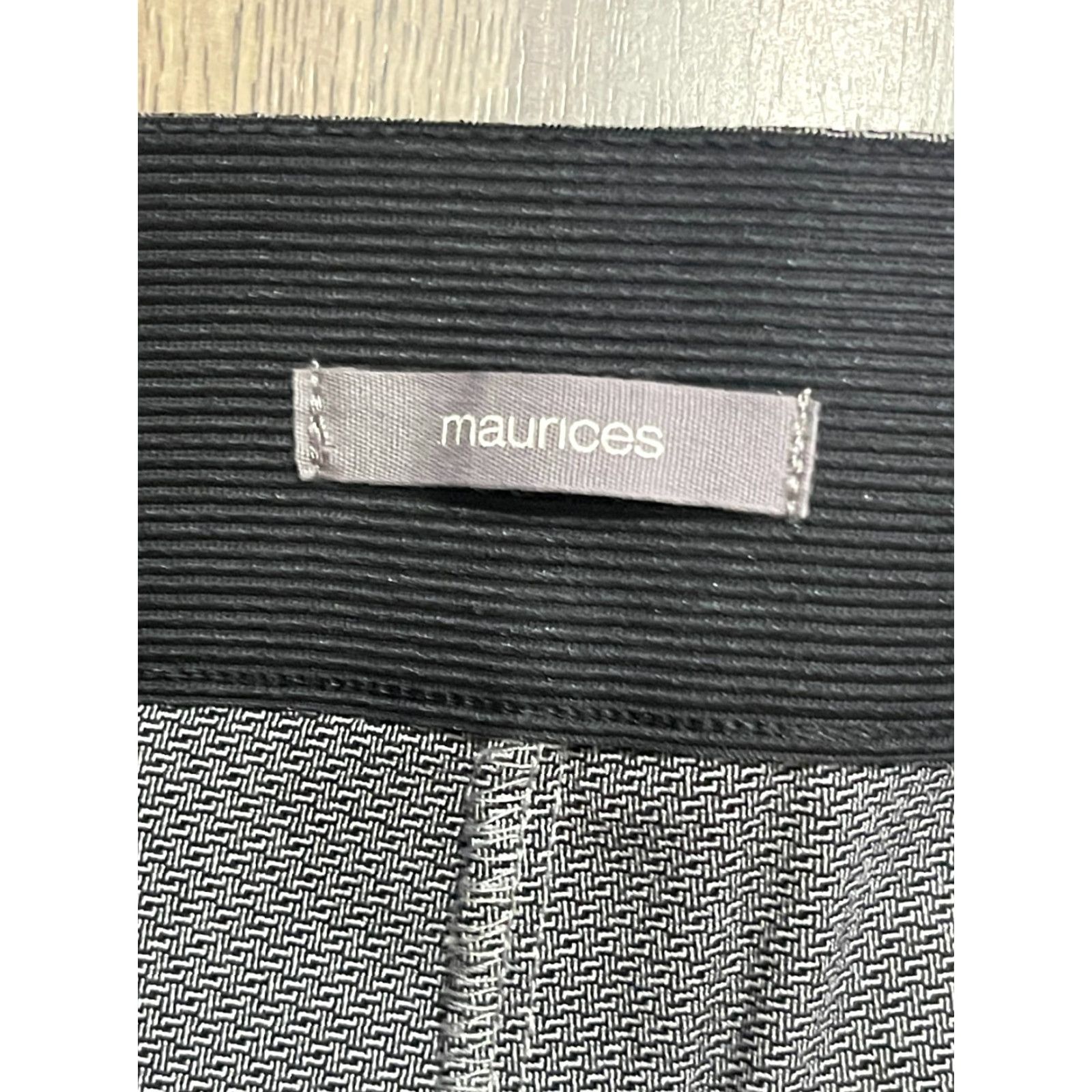 Vintage Maurices Pants Women's 18W Gray Dress Pants Flat Front Casual Regular Straight 27.5in Inseam Womens Size 40" / US 18 - 6 Thumbnail