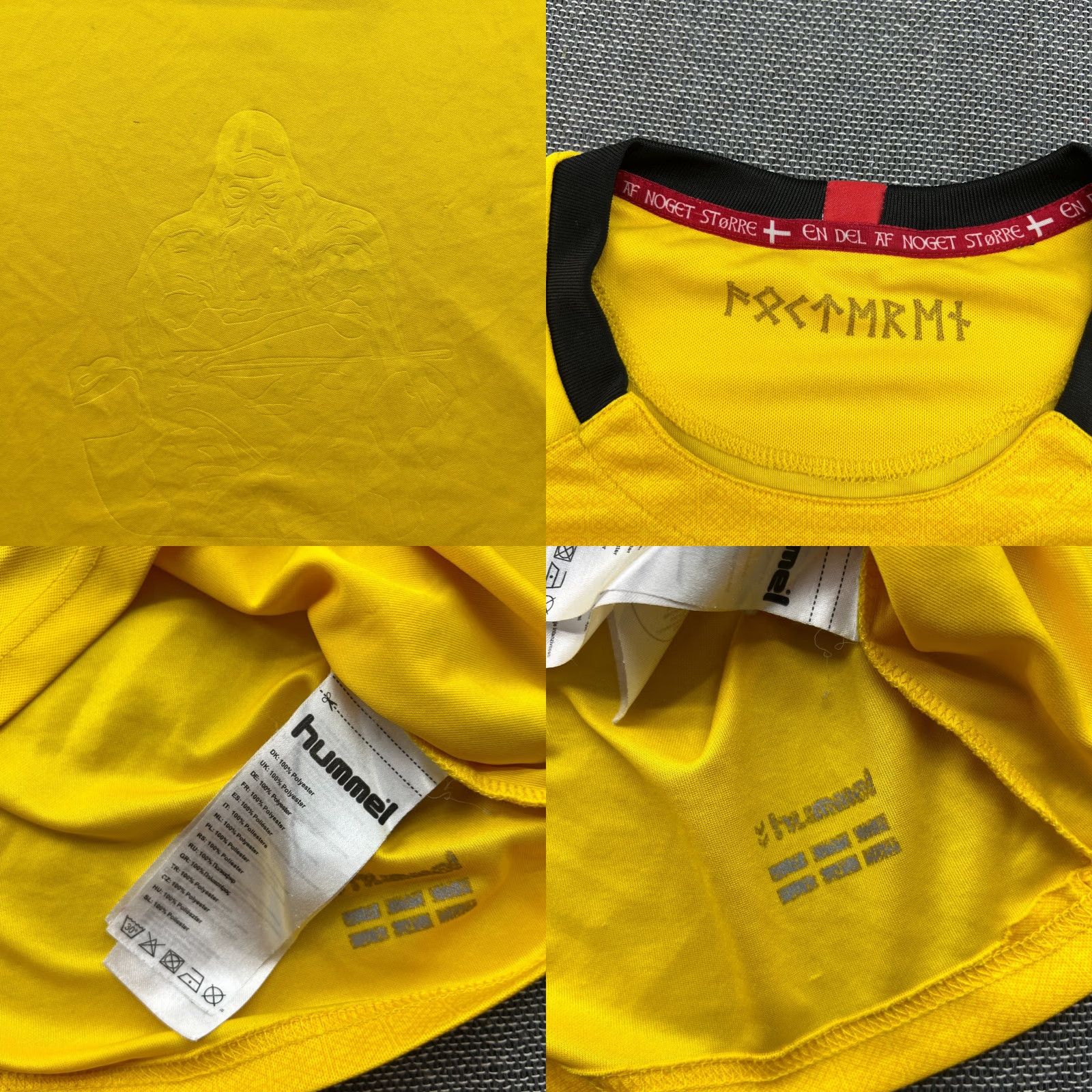 Hummel Hummel Denmark 2016 2017 Goalkeeper Football Jersey Mens Medium Adult Shirt DBU Yellow Short Sleeve Moisture Wicking Quick Dry Sports FootballMens Size US M / EU 48-50 / 2 - 9 Thumbnail