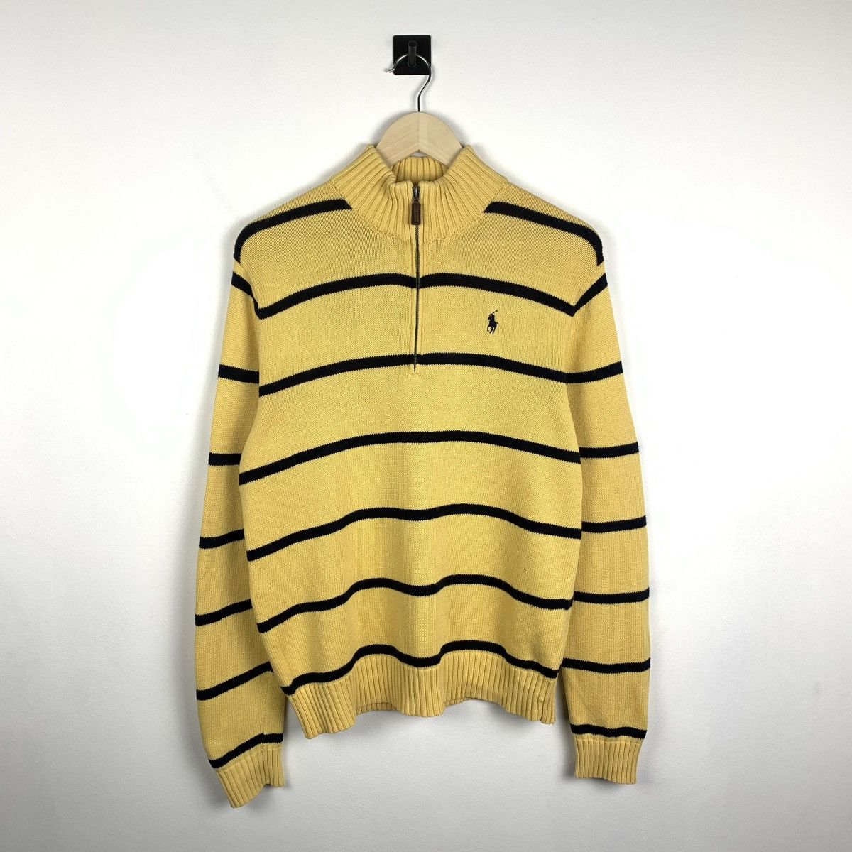Polo Ralph Lauren Vintage Polo Ralph Lauren Quarter Zip Knit Striped Sweater Size US S / EU 44-46 / 1 - 1 Thumbnail
