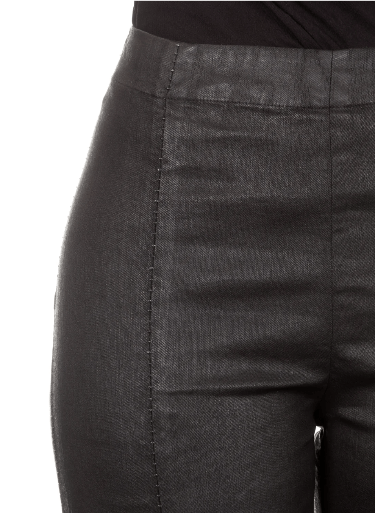 Masnada Waxed Fitted Trousers with Ankle Slit Size 28" / US 6 / IT 42 - 4 Thumbnail