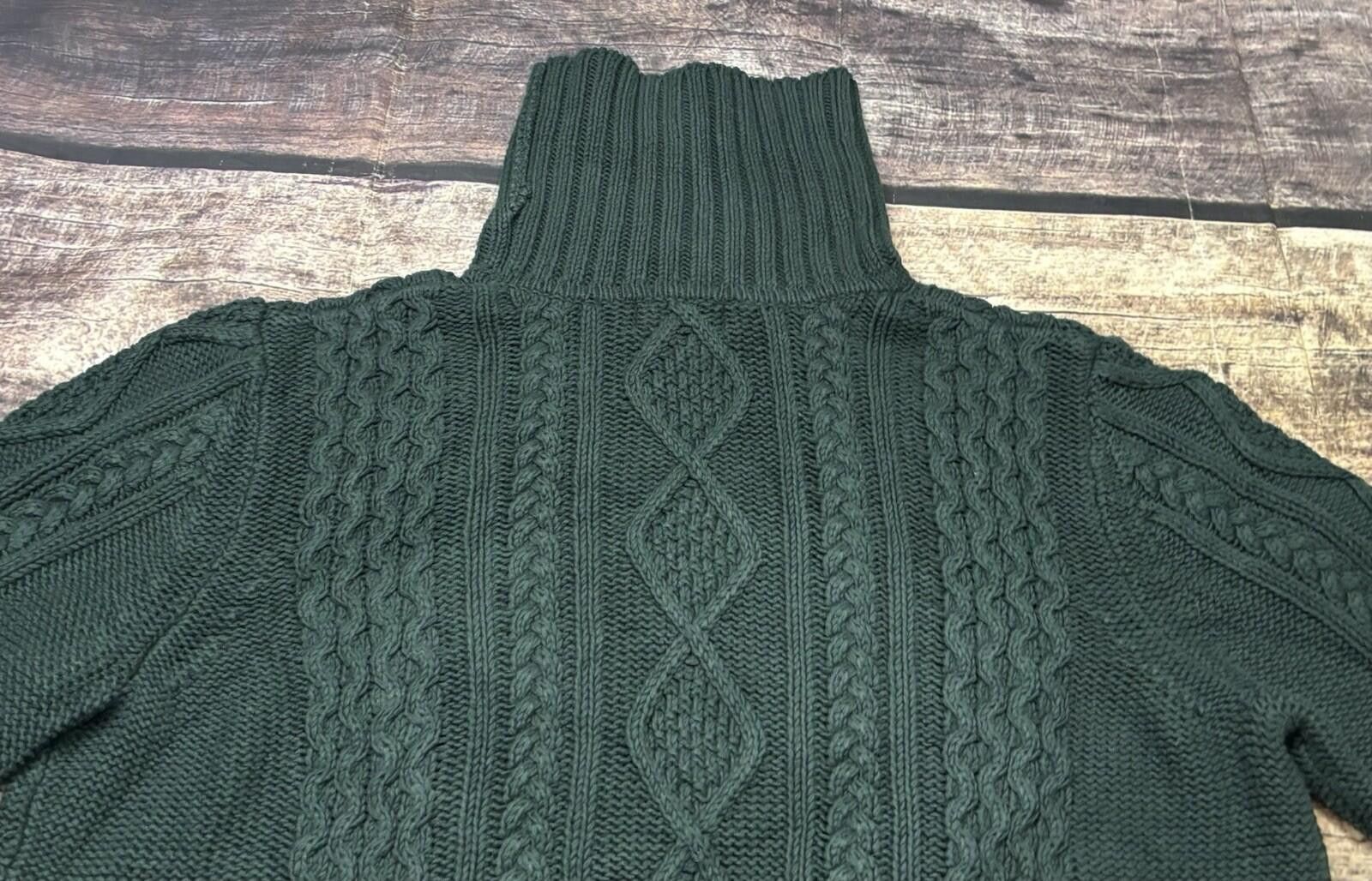 Eddie Bauer VTG Eddie Bauer Sweater Womens 2XL Fisherman Knit Turtleneck Size XXL / US 16-18 / IT 52-54 - 6 Thumbnail