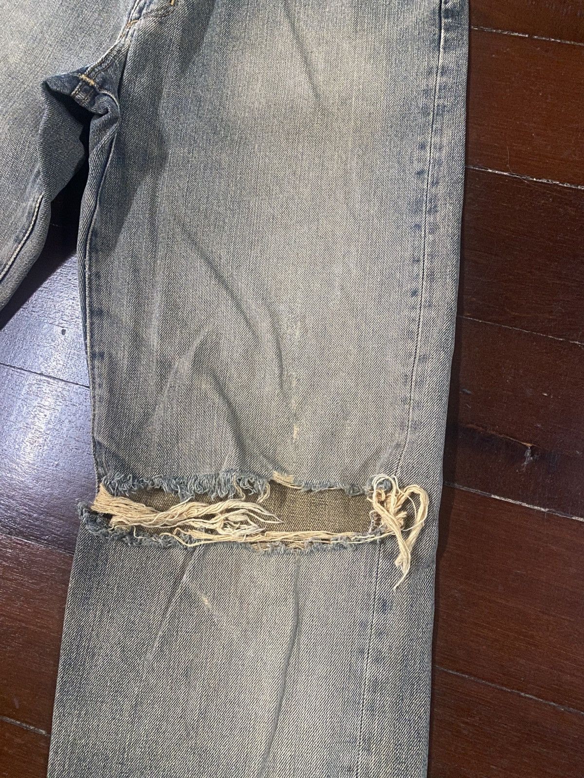 Wrangler VINTAGE WRANGLER DISTRESSED FADED JEANS PANTS selvedge rusty Size US 33 - 7 Thumbnail